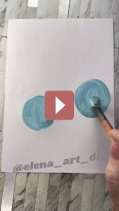 DIY: Рисуем синие цветы на бумаге