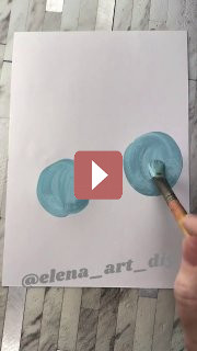 DIY: Рисуем синие цветы на бумаге