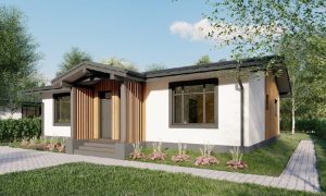 Дизайн интерьера: Планировка загородного дома площадью 116 кв. м.