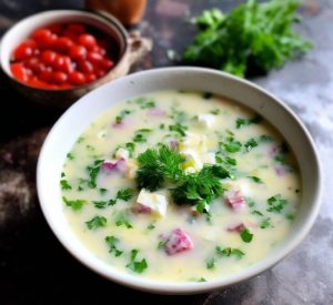 Окрошка на кефире