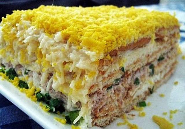 Торт-салат закусочный