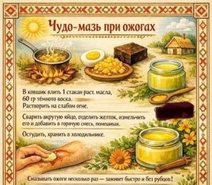 Здоровье: Чудо-мазь при ожогах!