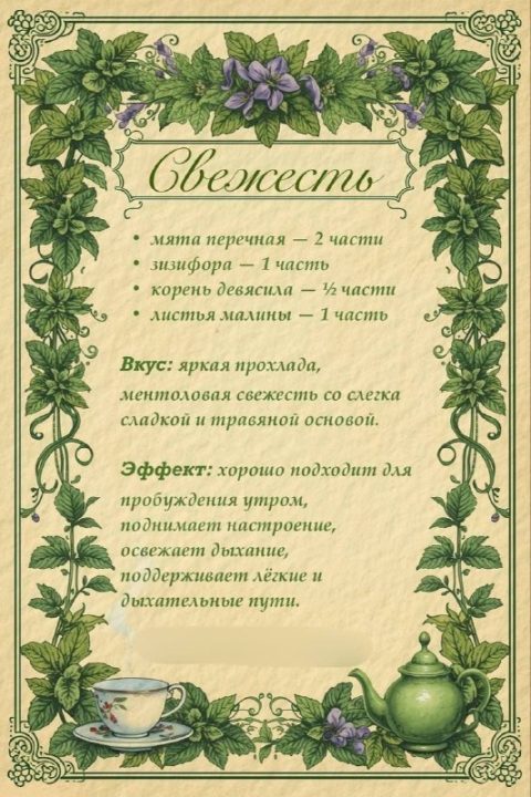 Здоровье: Травяной чай с мятой!