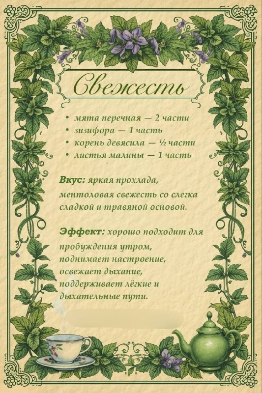 Здоровье: Травяной чай с мятой!